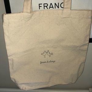 Forever & always linen tote bag